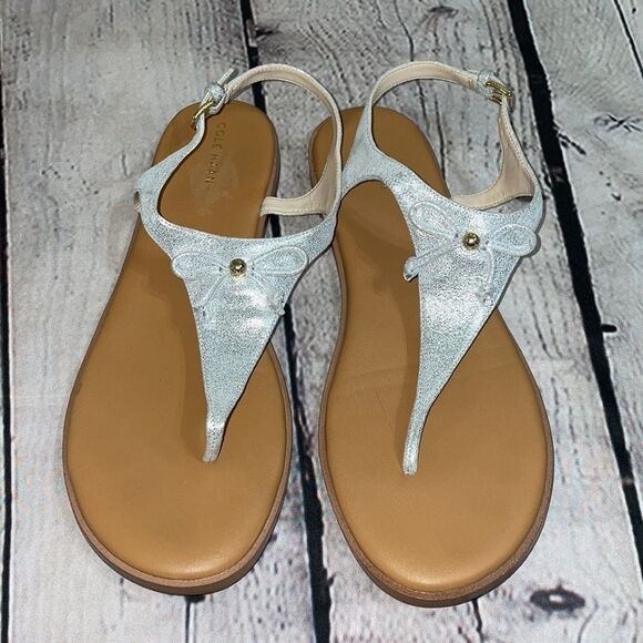 Silver Cole Haan 'Findra' Thong Sandal - 10 - Picture 13 of 15